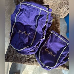 Lot of 19 Purple Crown Royal Bags
